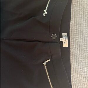 Chic Black Pants with Gold Zipper
